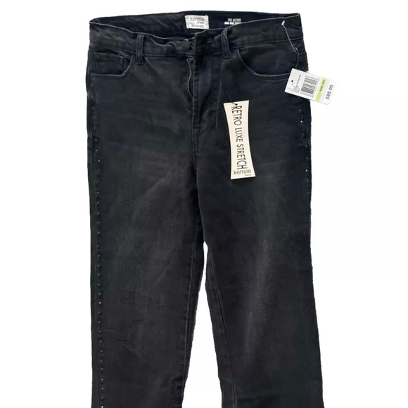 Kensie Astrid Side Rhinestone Straight Leg Jeans, Retro Luxe Stretch, 4/27, NWT - Picture 5 of 7